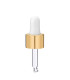 Glas Tropfpipette 18410 mit Goldverschluss 43 mm