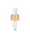 Glaspipette 43 mm mit goldenem Verschluss 18/410