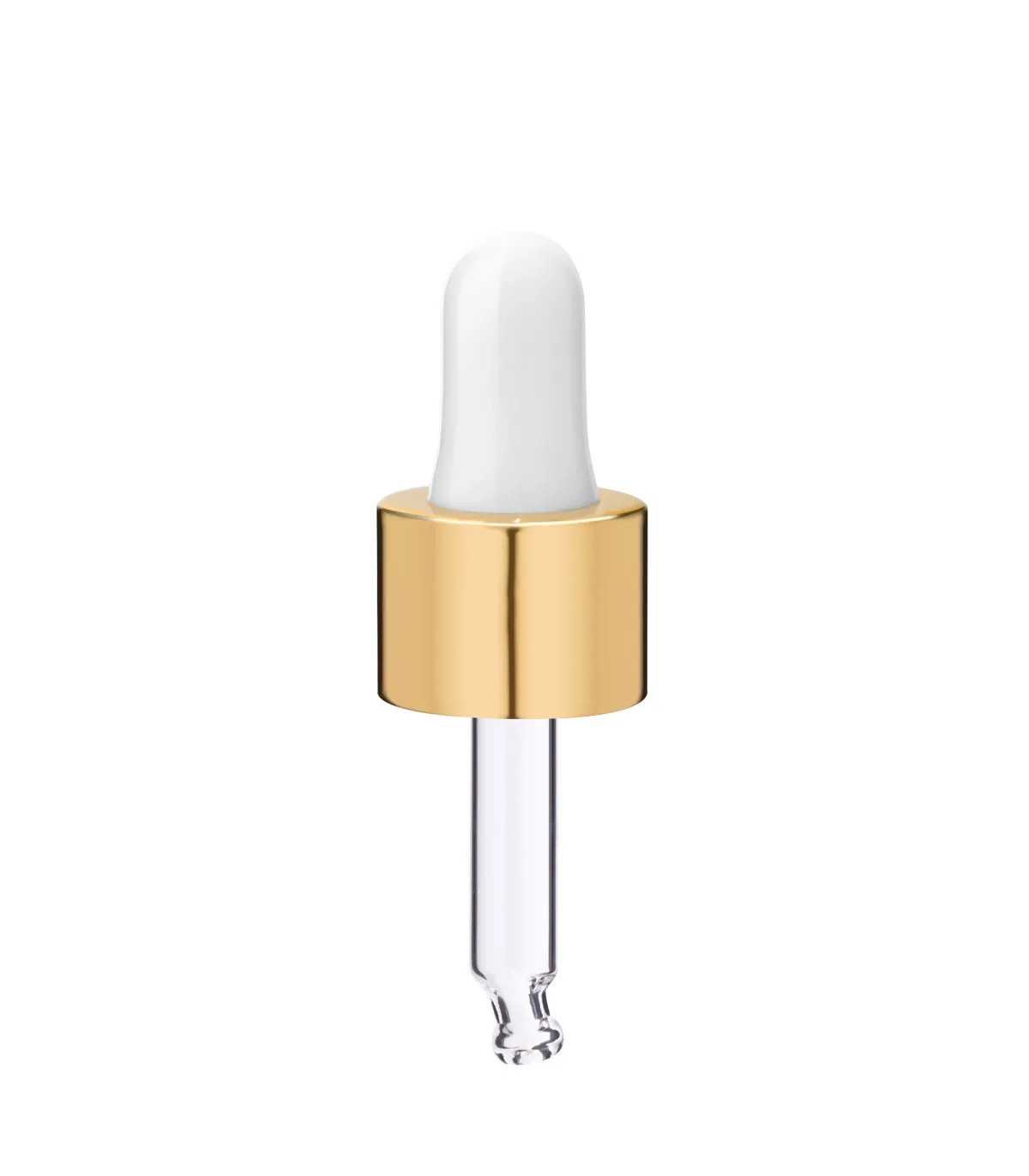 Glas Tropfpipette 18410 mit Goldverschluss 43 mm