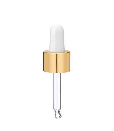 Glas Tropfpipette 18410 mit Goldverschluss 52 mm