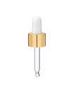Glaspipette 52 mm mit goldenem Verschluss 18/410