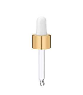 Glas Tropfpipette 18415 mit Goldverschluss 59 mm