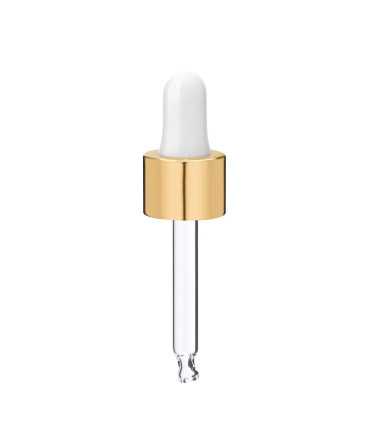 Glas Tropfpipette 18415 mit Goldverschluss 59 mm