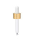 Glas Tropfpipette 18410 mit Goldverschluss 66 mm