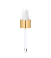 Glaspipette 66 mm mit goldenem Verschluss 18/410