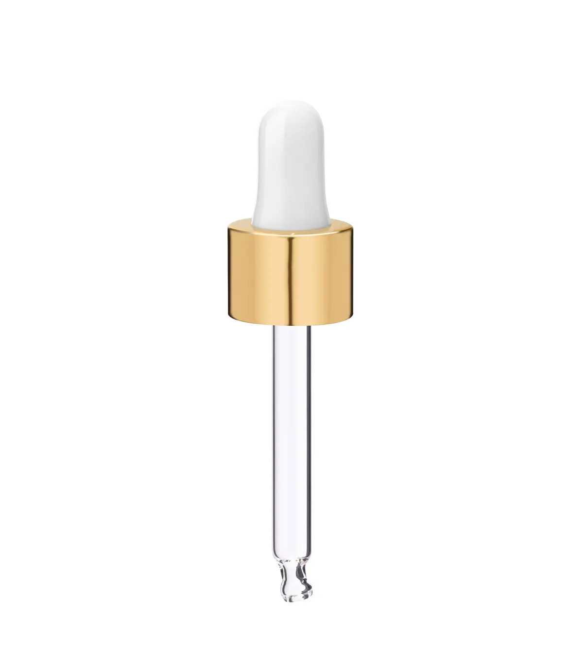 Glas Tropfpipette 18410 mit Goldverschluss 66 mm