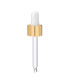 Glas Tropfpipette 18410 mit Goldverschluss 71 mm