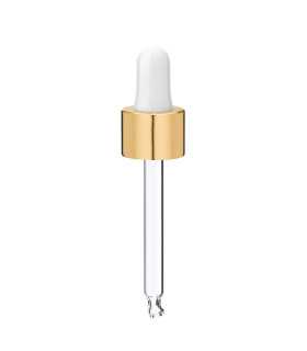Glas Tropfpipette 18410 mit Goldverschluss 71 mm