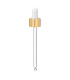 Glas Tropfpipette 18415 mit Goldverschluss 105 mm