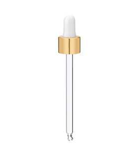 Glas Tropfpipette 18415 mit Goldverschluss 105 mm