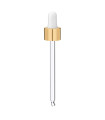 Glaspipette 105 mm mit goldenem Verschluss 18/410