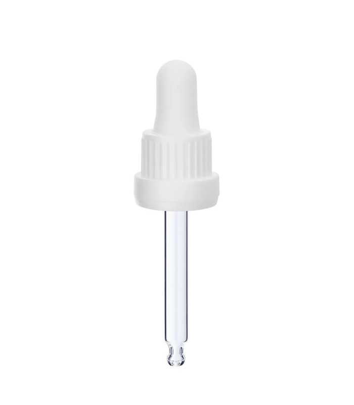 Glas-Tropfpipette 18415 mit schwarzem Verschluss – 66 mm