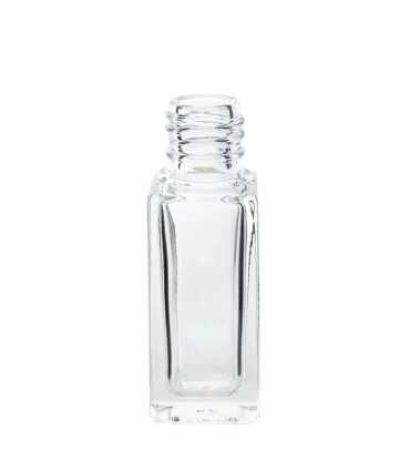Glasflasche 5 ml klar quadratisch 13/410 - Leere Parfümglasflasche