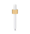 Glaspipette 84 mm mit goldenem Verschluss 18/410